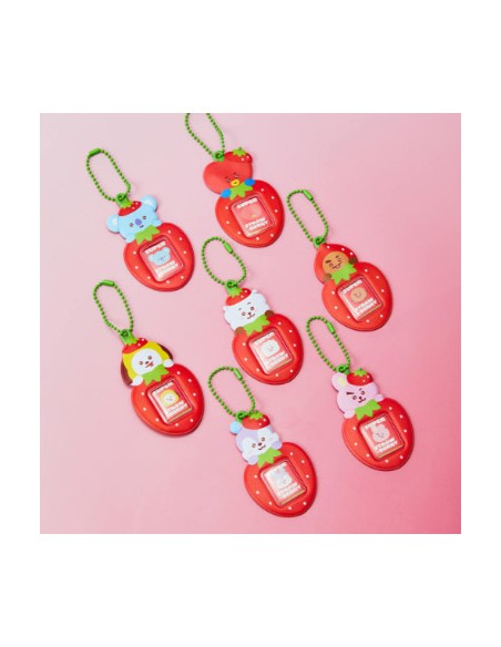 BT21 Strawberry Party Goods - Mini Photo Holder Keyring