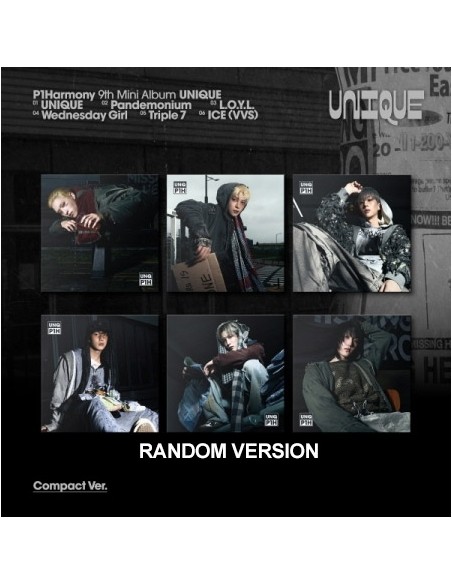 [COMPACT] P1Harmony 9th Mini Album - UNIQUE (Random Ver.) CD