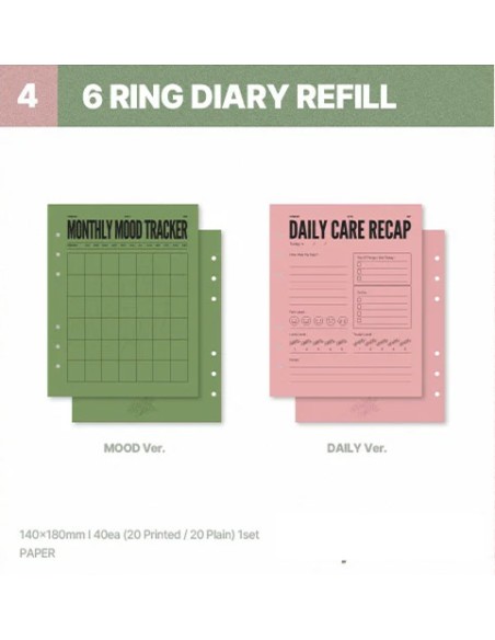 ONEW TOUGH LOVE Goods - 6 RING DIARY REFILL