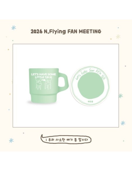 N.Flying Let’s have some little talk Goods - MILK GLASS & COASTER SET