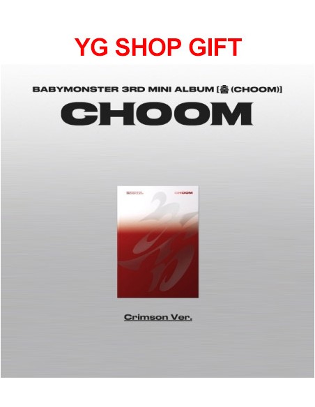 [YG Shop Gift] BABYMONSTER 3rd Mini Album - CHOOM (Crimson Ver.) CD
