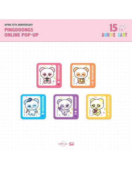 [Pre Order] APINK 15th ANNIVERSARY Goods - PINGDOONGS SCREEN CLEANER STICKER SET