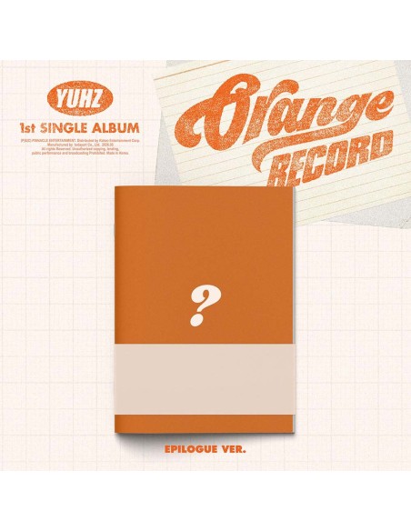 [Smart Album] YUHZ 1st Single Album - Orange Record (Epilogue Ver.) Kiwee Album