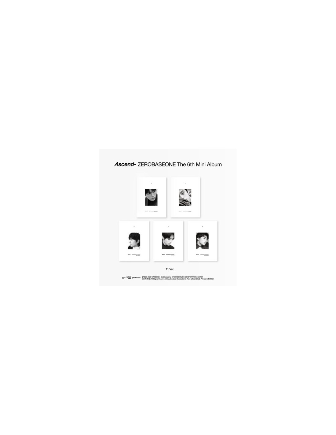 11 Ver.] ZEROBASEONE 6th Mini Album - Ascend- (Random Ver.) CD