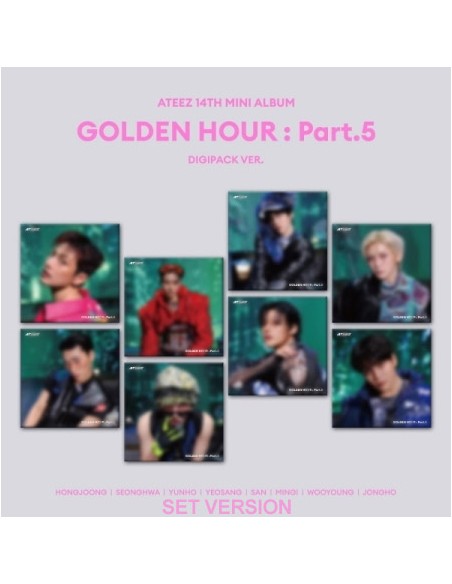 [DIGIPACK][SET] ATEEZ 14th Mini Album - GOLDEN HOUR : Part.5 (SET Ver.) 8CD