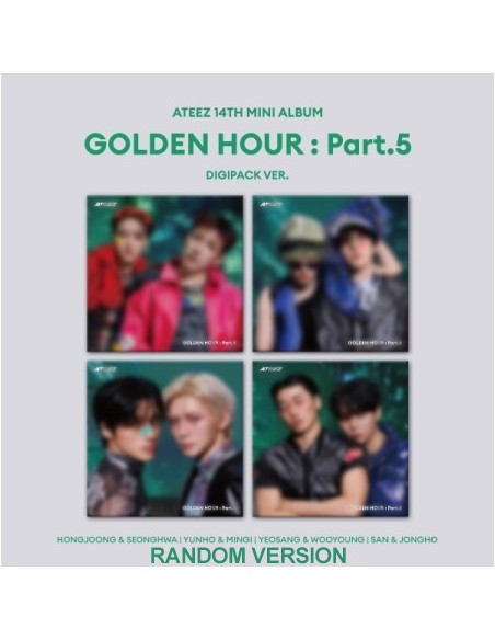 [DIGIPACK UNIT] ATEEZ 14th Mini Album - GOLDEN HOUR : Part.5 (Random Ver.) CD