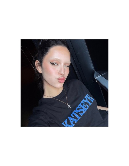 KATSEYE Essentials Goods - Denim Logo Black T-Shirt