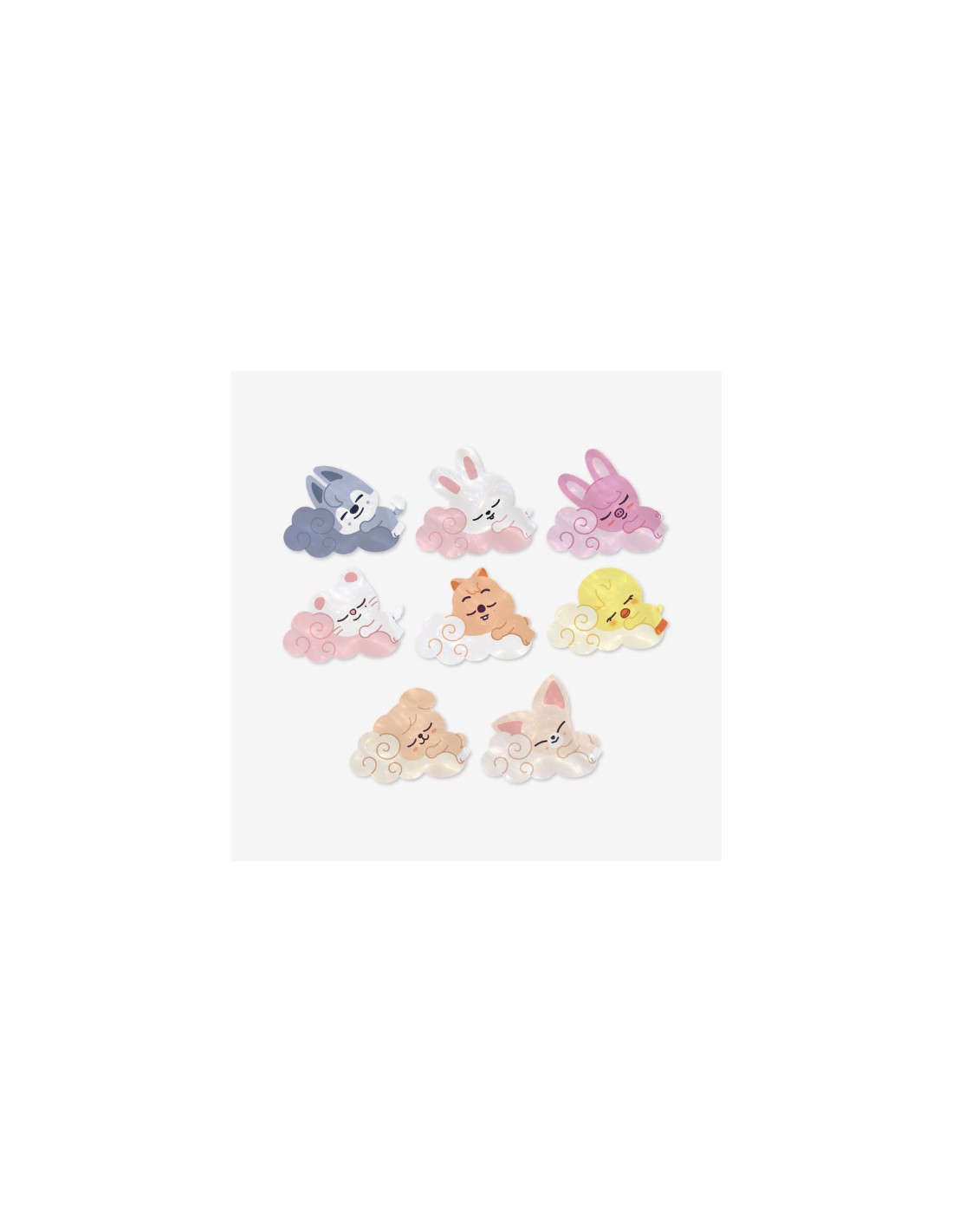 STRAY KIDS RUN IT Goods - SKZOO ACRYLIC HAIR CLIP kpoptown.com