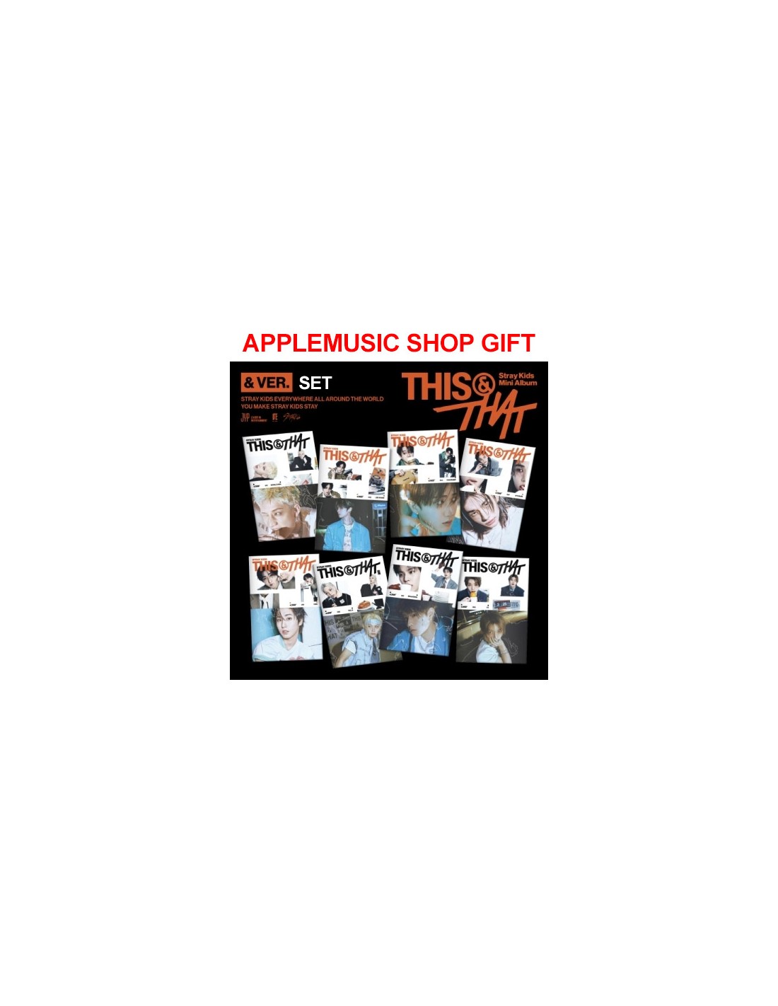 straykids THIS&THAT applemusic ８枚セット &][SET] Stray Kids Mini Album - THIS & THAT (SET Ver.) 8CD