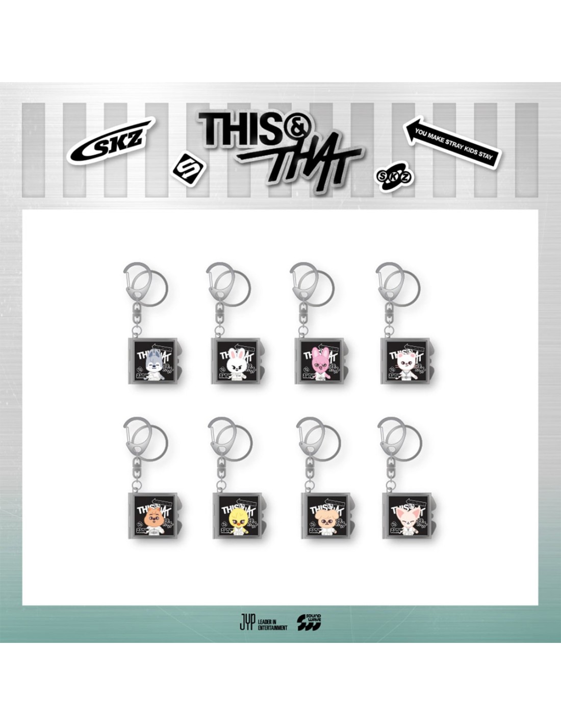 STRAY KIDS THIS & THAT Goods - SKZOO MIRROR KEYRING kpoptown.com