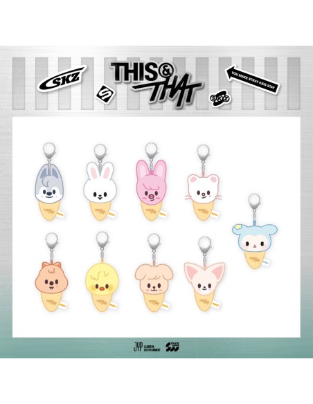 [Pre Order][WEEK 1] STRAY KIDS THIS & THAT Goods - PLUSH KEYRING ICECREAM Ver.
