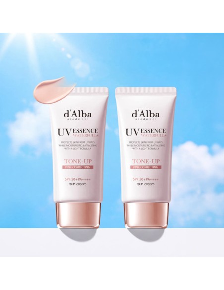 [Korea Best Seller] d'Alba VEGAN WATERFULL PINK TONE UP SUN CREAM 50ml * 2ea