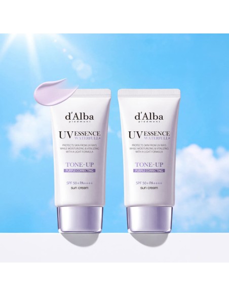 [Korea Best Seller] d'Alba VEGAN WATERFULL PURPLE TONE UP SUN CREAM 50ml * 2ea
