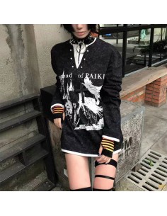 [S576] ZENTIQUE COLORBLOCK LAYERED ZIP-NECK T-SHIRT