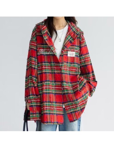 [S584] SELLINGTON VINTAGE CHECK HOODED SHIRT
