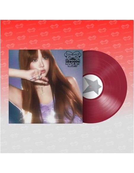 [LP] LE SSERAFIM 2nd Single Album - MADE MY NIGHT VINYL (WARM RED VER.)