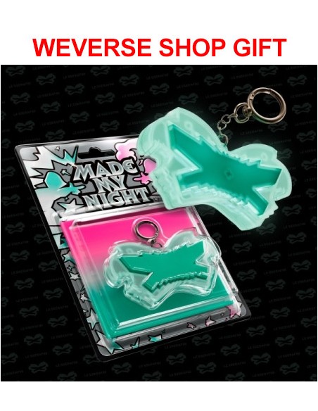 [Weverse Shop Gift] LE SSERAFIM 2nd Single Album - MADE MY NIGHT GLOW CLICKER KEYCHAIN (MINT VER.) CD
