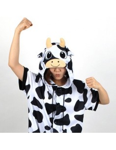 [PJB150] Animal Shorts Sleeve Pajamas - Milk Cow