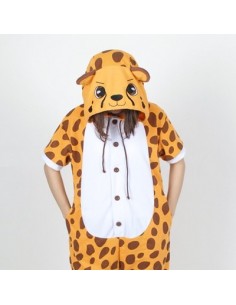 [PJB158] Animal Shorts Sleeve Pajamas - Cheetah