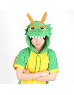 [PJB161] Animal Shorts Sleeve Pajamas - Green Dragon