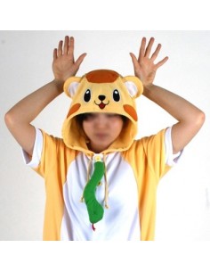 [PJB169] Animal Shorts Sleeve Pajamas - Orange Monkey