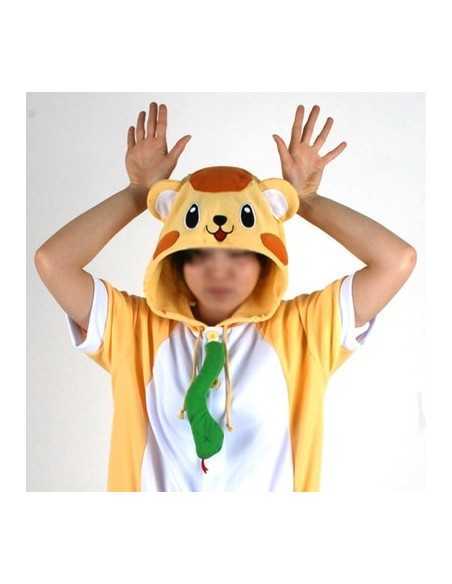 [PJB169] Animal Shorts Sleeve Pajamas - Orange Monkey