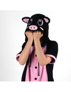 [PJB173] Animal Shorts Sleeve Pajamas - Yellow Pinguin