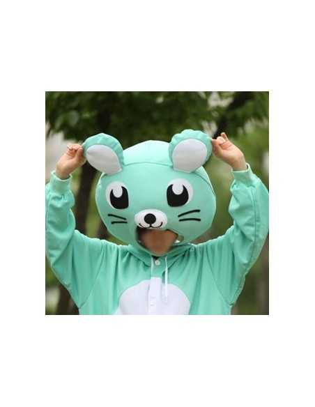 [PJA119] Animal Head Mask - Mint Mouse