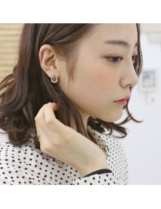 [AS11] Slim Button Earring