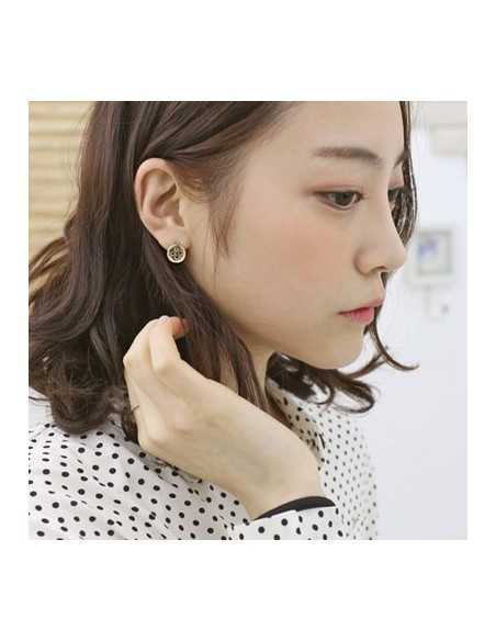 [AS11] Slim Button Earring