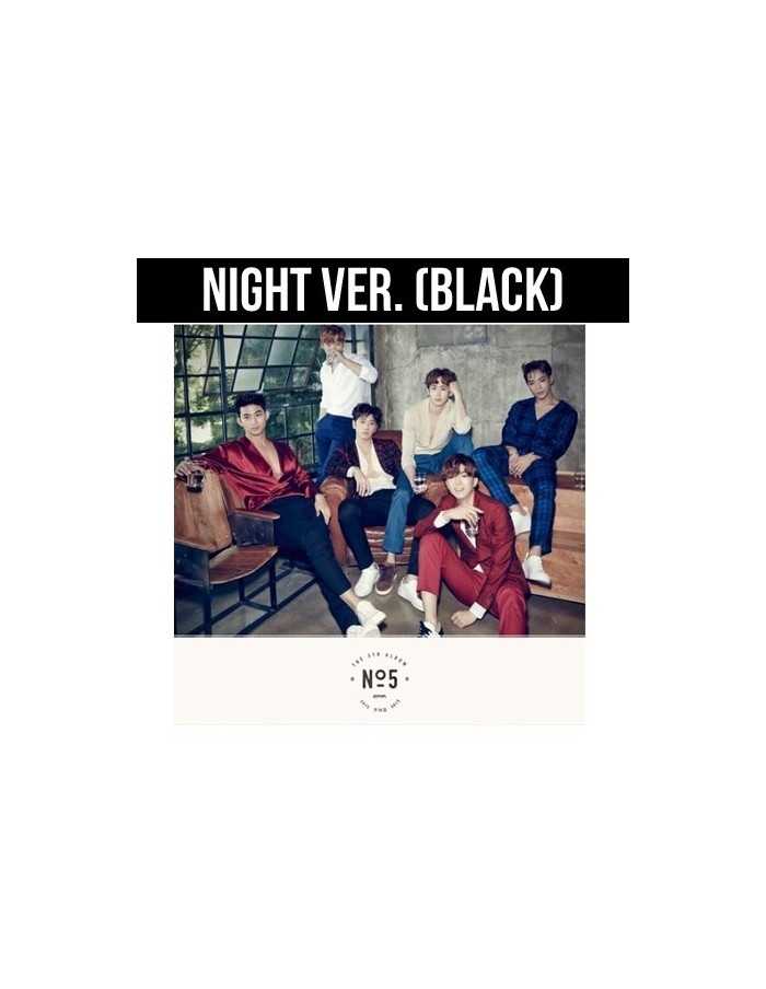 2PM Fitth Album - No.5 CD + Poster : NIGHT Version (Black)