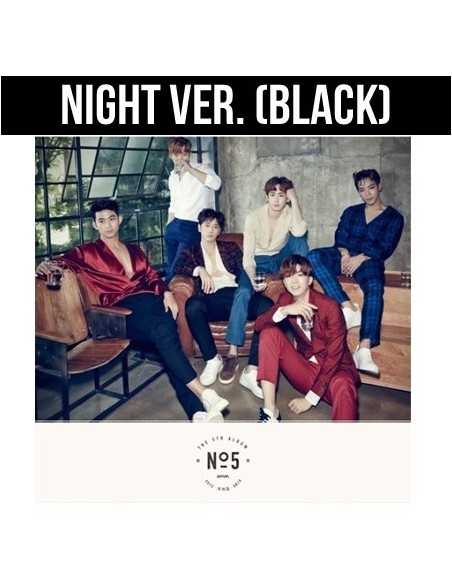 2PM Fitth Album - No.5 CD + Poster : NIGHT Version (Black)