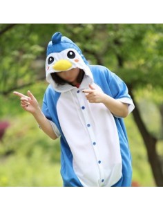[PJA127] Animal Short Sleeve Pajamas - Cool Penguin