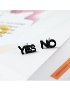 [BB28] Bigbang T.O.P Style Colorful YES NO Earring ( Pair )