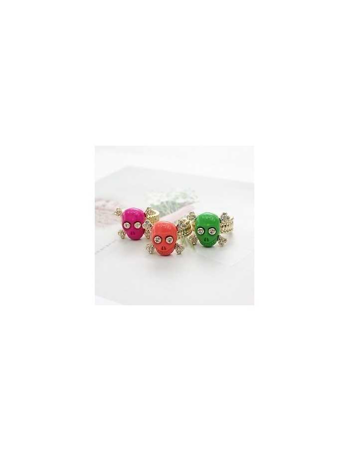 [BB68] Bigbang GD style Colorful Smile Skull Ring