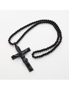 [BB82] Bigbang G-Dragon Black Big Cross Necklace