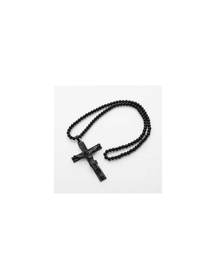 [BB82] Bigbang G-Dragon Black Big Cross Necklace