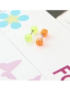 [SH35] Shinee Key Style Colorful Dice Earring / Piercing