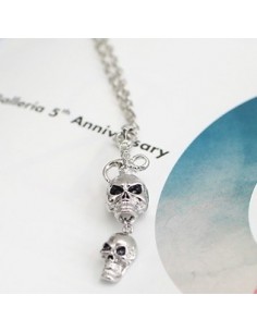[TV20] TVXQ JYJ Hero Jejung Style Double Skull Cubic Necklace