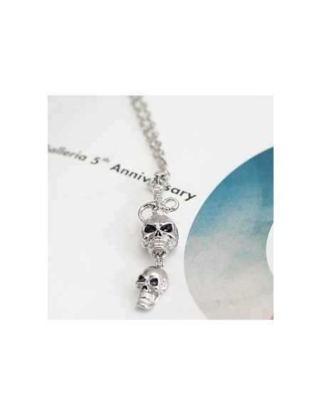 [TV20] TVXQ JYJ Hero Jejung Style Double Skull Cubic Necklace