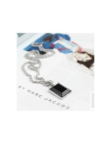 [TV28] JYJ Jejung Junsu Style Modern Black Necklace