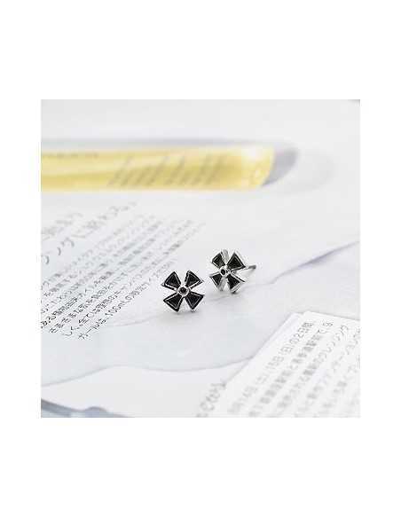 [IN27] Infinite Sung Yeol Style Black Crossing Piercing & Earring