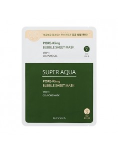 [MISSHA] SUPER AQUA Pore-Kling Bubble Sheet Mask