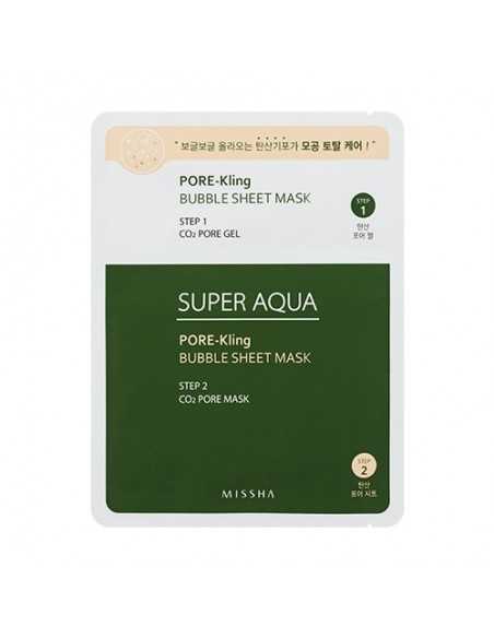 [MISSHA] SUPER AQUA Pore-Kling Bubble Sheet Mask