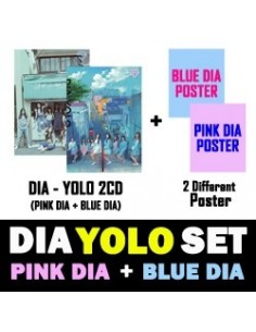 [SET] DIA 2th Album - YOLO [PINK+BLUE] 2CD + 2 Different Poster