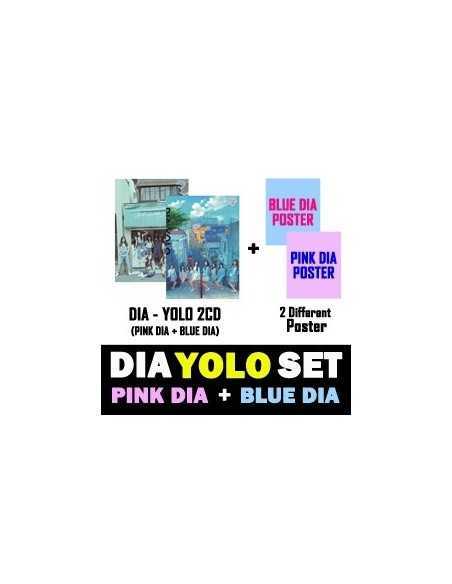 [SET] DIA 2th Album - YOLO [PINK+BLUE] 2CD + 2 Different Poster