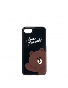 [LINE FRIENDS Goods] Navy Hello Brown iPhone7 Glossy Case