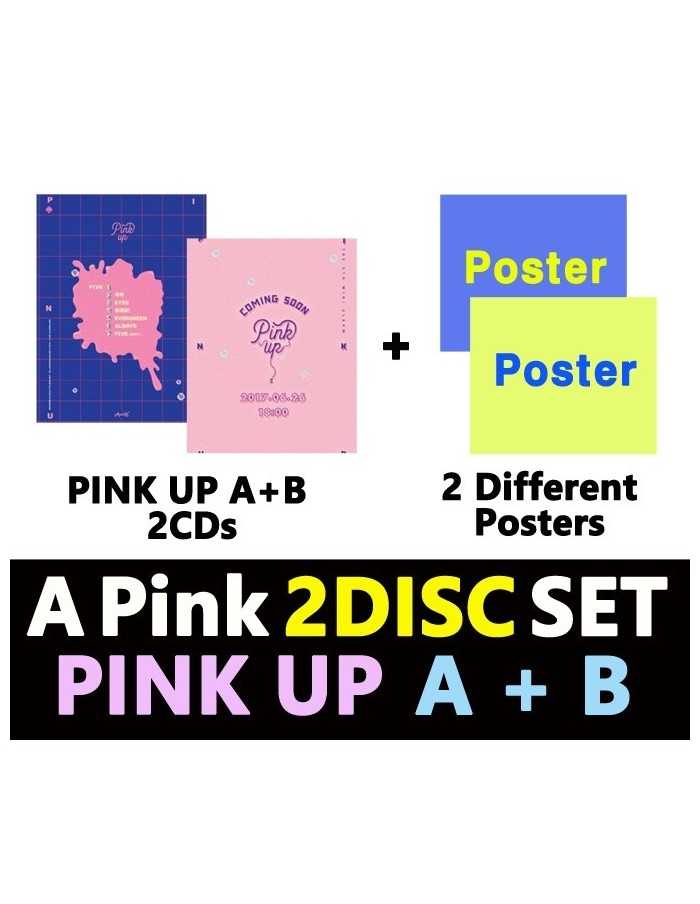 [SET] Apink 6th Mini Album - Pink UP (A + B Ver) 2 CD + 2 Poster