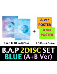 [SET] BAP 7th Single Album - BLUE(A+B) 2CDs + 2 Different Posters