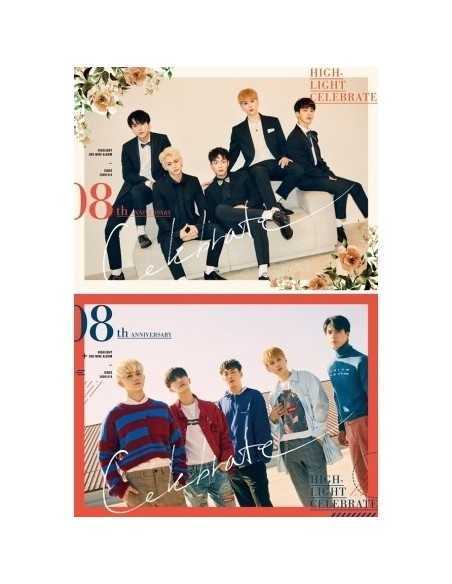 [SET] HIGHLIGHT 2nd Mini Album - CELEBRATE (A +B VER.) 2CDs + 2 Different Posters